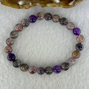 Natural Super 7 Beads Bracelet 15.09g 15cm 7.9mm 25 Beads - Huangs Jadeite and Jewelry Pte Ltd