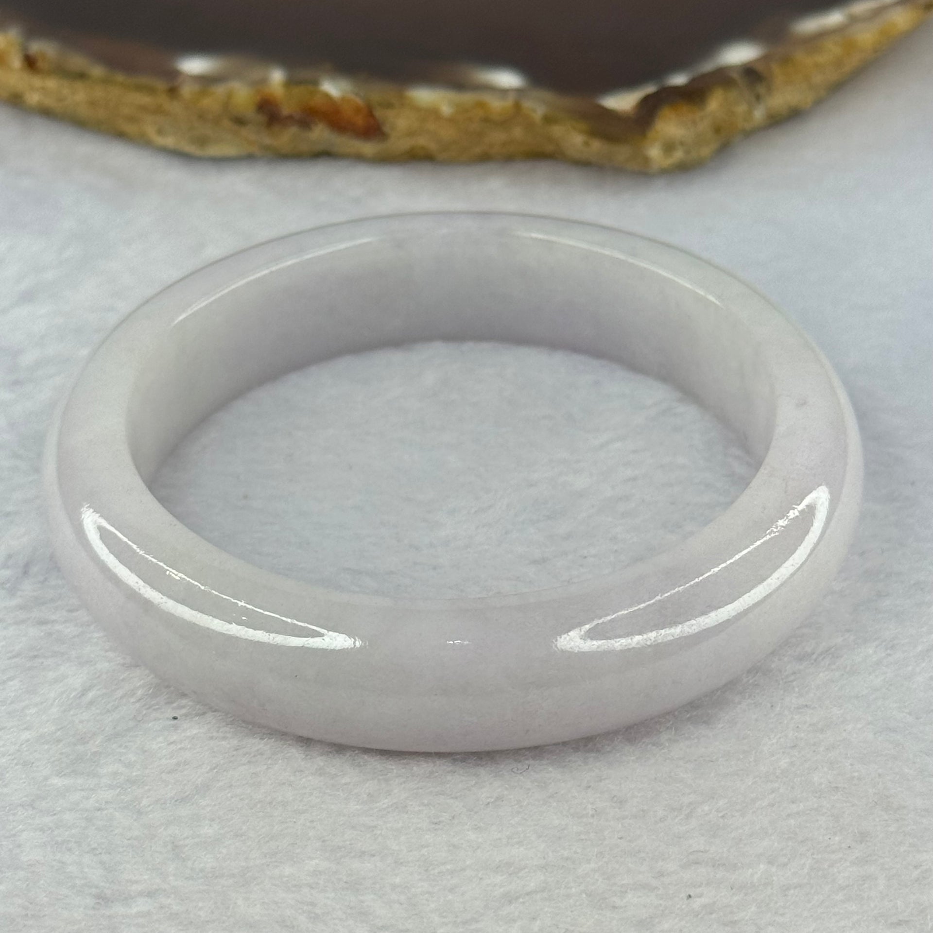 Type A Faint Lavender Jadeite Bangle 60.71g Internal Diameter 55.7mm 13.1 by 9.1mm (Very Slight External Line) - Huangs Jadeite and Jewelry Pte Ltd