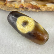 Natural Powerful Tibetan Old Oily Agate Patina Guiren Tairen Human Dzi Bead Totem Amulet Heavenly Master (Tian Zhu) 贵人天诛 5.37g 28.3 by 11.6mm - Huangs Jadeite and Jewelry Pte Ltd