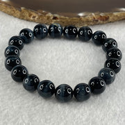 Natural Blue Tiger Eye Quartz Beads Bracelet 29.81g 17cm 10.6mm 19 Beads - Huangs Jadeite and Jewelry Pte Ltd