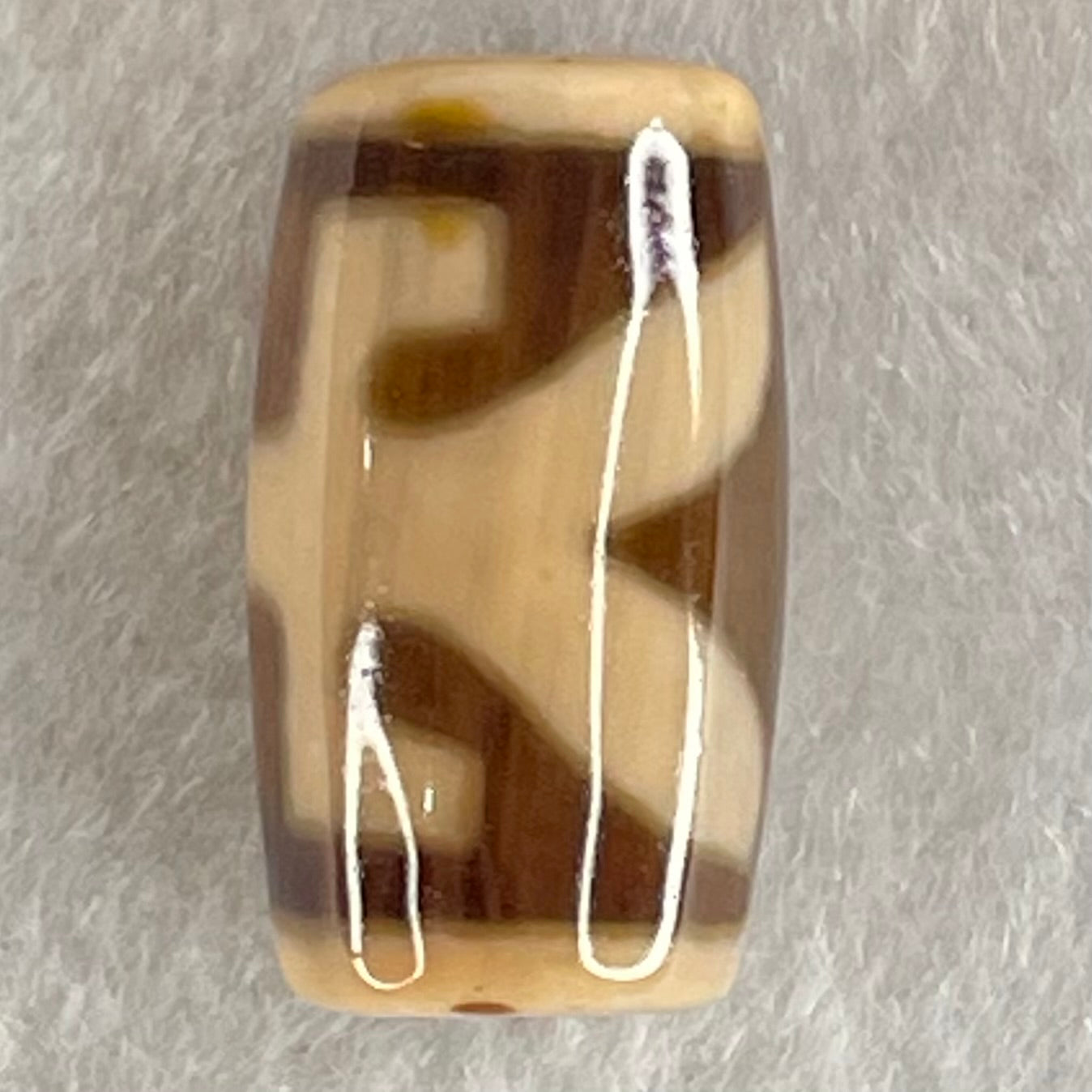 Natural Powerful Tibetan Old Oily Agate Patina Guiren Tairen Human Dzi Bead Totem Amulet Heavenly Master (Tian Zhu) 贵人天诛 4.91g 20.7 by 11.8mm - Huangs Jadeite and Jewelry Pte Ltd
