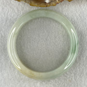 Natural Type A Faint Green Faint Lavender with Yellow and Blueish Green Patches Jadeite Bangle 46.28g Inner Diameter 50.6mm 12.2 by 8.2mm (Close to Perfect) - Huangs Jadeite and Jewelry Pte Ltd