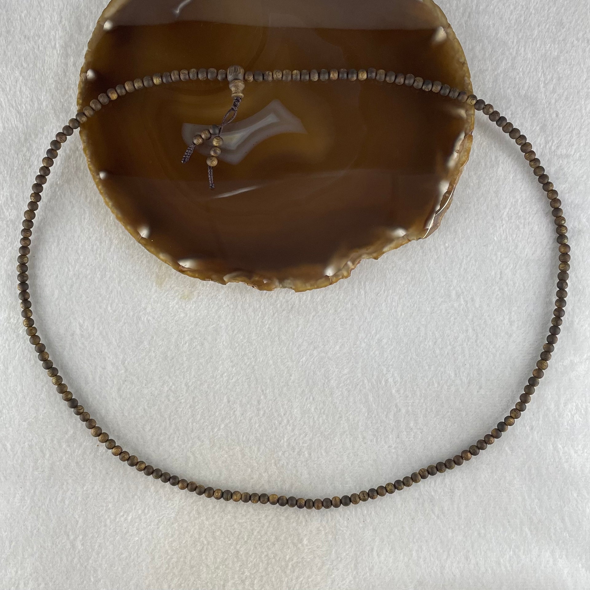 Natural China Hainan Agarwood Beads Necklace 5.92g 62cm 4.6mm 168 Beads - Huangs Jadeite and Jewelry Pte Ltd