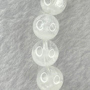 Natural White Phantom Quartz Beads Bracelet 31.98g 17cm 10.8mm 19 Beads - Huangs Jadeite and Jewelry Pte Ltd