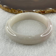 Certified Type A Natural Faint Lavender to White with Pinkish Jadeite Bangle 59.68g Inner Diameter 57.3mm 13.7 by 8.8mm (Close to Perfect) - Huangs Jadeite and Jewelry Pte Ltd