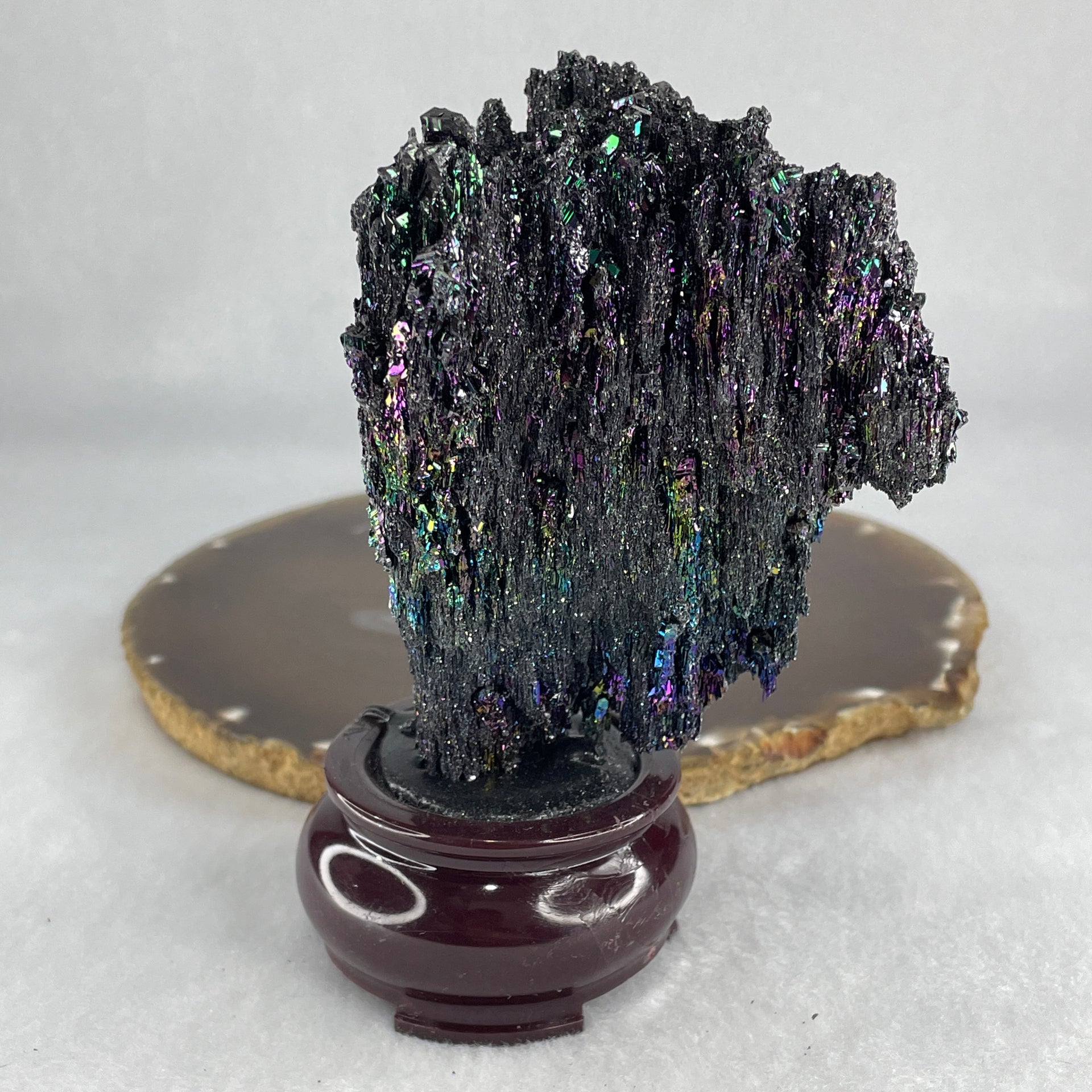Natural-Black-Moissanite-Rough-Display-with-Wooden-Stand-206.78g-80.0-by-62.0-by-119.5mm