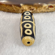 Natural Powerful Tibetan Old Oily Agate Water Lines 8 Eyes Dzi Bead Heavenly Master (Tian Zhu) 水纹八眼天诛 10.14g 38.4 by 13.0mm - Huangs Jadeite and Jewelry Pte Ltd