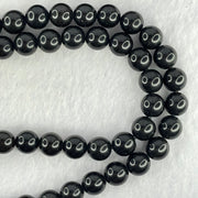Natural Black Amber Beads Necklace 天然黑琥珀项链 39.36g 88cm 13.0mm 1 Bead 10mm 1 Bead 8.7mm 108 Beads - Huangs Jadeite and Jewelry Pte Ltd