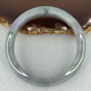 Type A Grey Wuji with Lavender and Green Jadeite Bangle Internal Diameter 56.2mm 61.48g 15.4 by 8.5mm (Slight Internal Lines) - Huangs Jadeite and Jewelry Pte Ltd