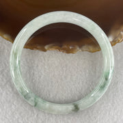 Natural Type A Light Green and Green Piao Hua Jadeite Full Round Ding Dang Bangle 22.98g Inner Diameter 54.0mm 6.5 by 7.0mm (Slight Internal Line) - Huangs Jadeite and Jewelry Pte Ltd