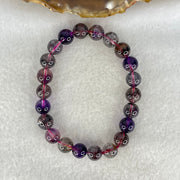 Good Grade Natural Blackcurrant Super 7 Beads Bracelet 19.22g 15.5cm 8.7mm 22 Beads - Huangs Jadeite and Jewelry Pte Ltd