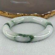 Type A Faint Lavender Green with Blueish Green Patches Jadeite Bangle Internal Diameter 57.0mm 74.41g 12.0 by 11.4mm (Slight Internal Lines） - Huangs Jadeite and Jewelry Pte Ltd