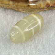 Natural Powerful Tibetan Old Oily Agate 3-Lines Dzi Bead Heavenly Master (Tian Zhu) 三行天诛 3.05g 20.3 by 10.2mm - Huangs Jadeite and Jewelry Pte Ltd