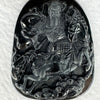 Type A Partial Translucent Black Omphasite Jadeite Guan Gong on Champion Stallion Pendent A货部分半透明黑色绿柱石翡翠关公冠军种马吊坠 36.15g 62.9 by 49.0 by 9.0 mm - Huangs Jadeite and Jewelry Pte Ltd