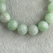 Type A Light Green Jadeite Beads Bracelet 55.52g 16cm 12.7mm 16 Beads - Huangs Jadeite and Jewelry Pte Ltd
