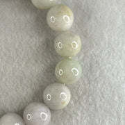 Type A Light Green with Slight Light Lavender Jadeite Beads Bracelet 55.18g 16cm 12.6mm 16 Beads - Huangs Jadeite and Jewelry Pte Ltd