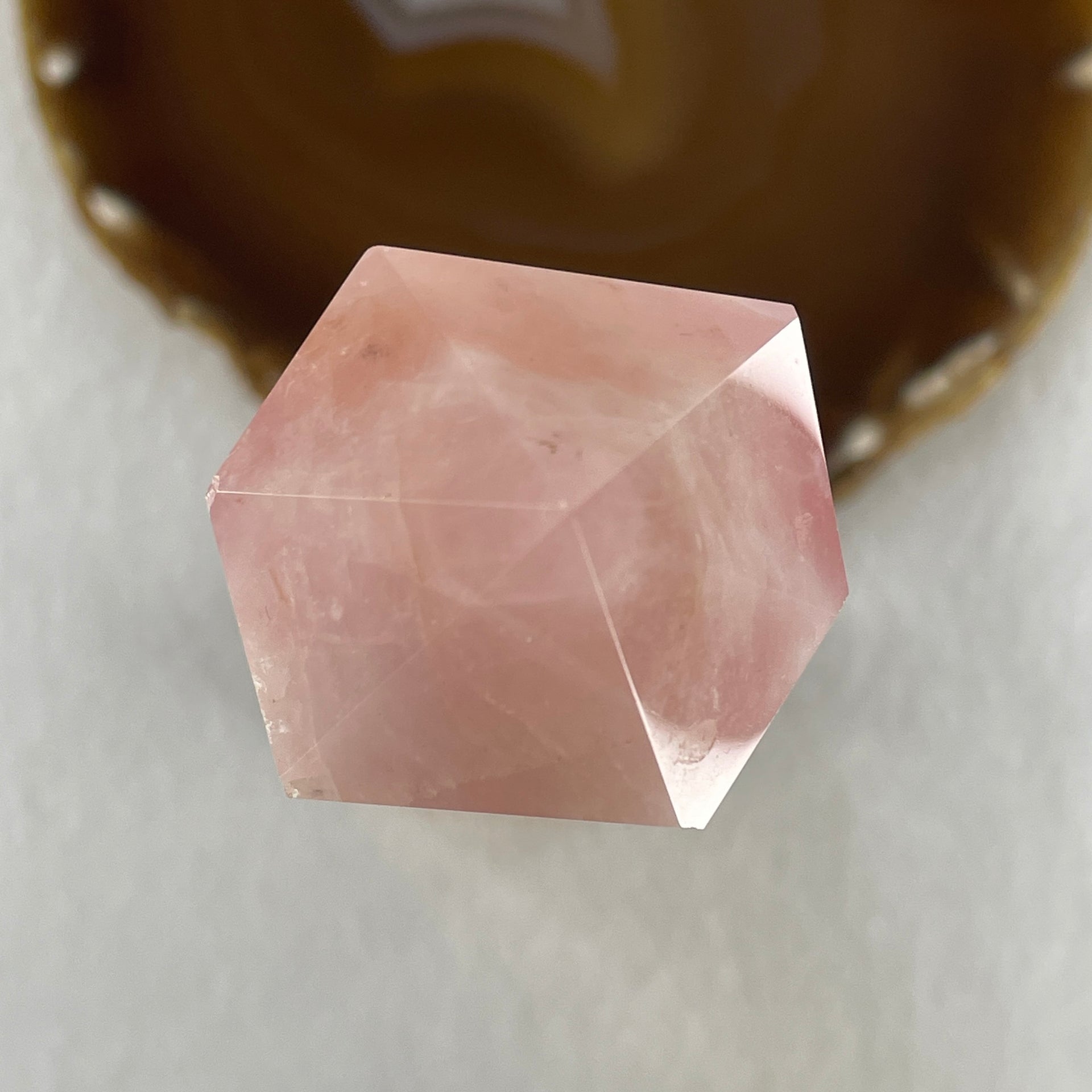 Natural Rose Quartz Tower Display 726.4g 49.5 by 41.2 by 205.0mm - Huangs Jadeite and Jewelry Pte Ltd