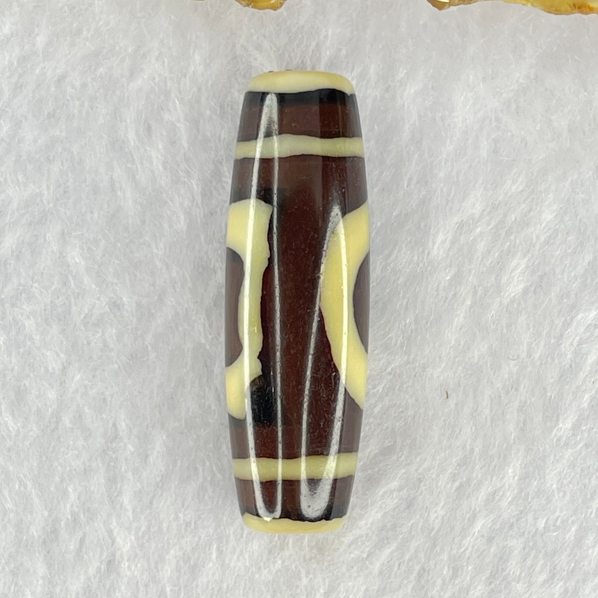 Natural Powerful Tibetan Old Oily Agate Sky Door Serenity 1 Eye Dzi Bead Heavenly Master (Tian Zhu) 一眼天诛 8.78g 38.0 by 12.1mm - Huangs Jadeite and Jewelry Pte Ltd