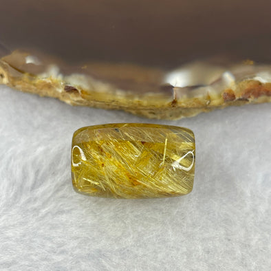 Good Grade Natural Golden Rutilated Quartz Crystal Lulu Tong Barrel 天然金顺发晶水晶露露通桶 
6.20g 20.2 by 12.9mm - Huangs Jadeite and Jewelry Pte Ltd