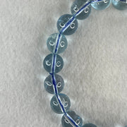 Good Grade Natural Blue Topaz Beads Bracelet 43.74g 16.5cm 10.9mm 19 Beads - Huangs Jadeite and Jewelry Pte Ltd