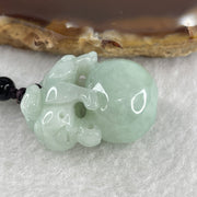 Natural Type A Green Jadeite Pixiu on Ball Pendant 15.53g 27.4 by 21.2 by 14.9mm - Huangs Jadeite and Jewelry Pte Ltd