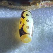 Natural Powerful Tibetan Old Oily Agate 5 Eyes Lightning Dzi Bead Heavenly Master (Tian Zhu) 五眼闪电天珠 6.08g 29.0 by 11.5mm - Huangs Jadeite and Jewelry Pte Ltd