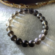 Grey Liuli Beads Bracelet 20.93g 16cm 9.6mm 21Beads - Huangs Jadeite and Jewelry Pte Ltd