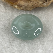 Natural Type A Semi-Icy Blueish-Green Jadeite Ping An Kou Pendant | 14mm Delicate Translucent Jade Peace Disc Talisman (1.67g | 14.0 x 4.4mm) - Huangs Jadeite and Jewelry Pte Ltd