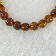 Natural Cognac Amber Beads Bracelet 4.14g 15cm 6.7mm 27 Beads - Huangs Jadeite and Jewelry Pte Ltd