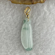 Type A Semi Icy Faint Lavender with Green Patches Jadeite Ruyi Pendant 1.49g 24.2 by 8.5 by 3.5mm - Huangs Jadeite and Jewelry Pte Ltd