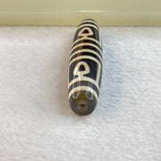 Natural Powerful Tibetan Old Oily Agate Patina 4 Mercy Bodhi Tree Leaf Dzi Bead Heavenly Master (Tian Zhu) 六眼天诛 16.43g 59.5 by 13.4mm - Huangs Jadeite and Jewelry Pte Ltd