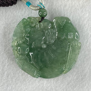 Grand Master Type A Semi Icy Light Green Jadeite Pixiu with 3 Baby Pixiu Double Side Pendant 75.67g 49.0 by 53.5 by 13.3mm - Huangs Jadeite and Jewelry Pte Ltd