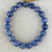 Natural Blue Kyanite Beads Bracelet 39.93g 16.5cm 10.8mm 19 Beads - Huangs Jadeite and Jewelry Pte Ltd