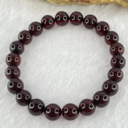 Natural Dark Blood Red Amber Beads Bracelet 天然血珀手链 7.62g 16cm 8.6mm 22 Beads - Huangs Jadeite and Jewelry Pte Ltd