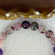 Natural Super 7 Beads Bracelet 25.69g 16.5cm 10.0mm 20 Beads - Huangs Jadeite and Jewelry Pte Ltd