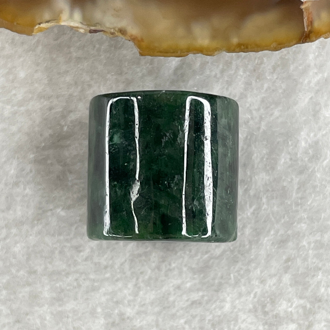 Natural Type A Old Mine Spicy Green Jadeite Lulutong Charm 4.77g 13.3 by 14.2mm (External Rough) - Huangs Jadeite and Jewelry Pte Ltd