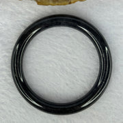Type A Black Grey Wuji Jadeite Baby Bangle 16.18g Internal Diameter 40.1mm 6.5 by 6.4mm - Huangs Jadeite and Jewelry Pte Ltd