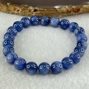 Natural Blue Kyanite Beads Bracelet 25.64g 16cm 8.9mm 22 Beads - Huangs Jadeite and Jewelry Pte Ltd