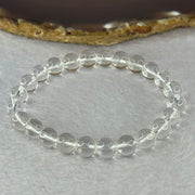 Natural Clear Quartz Bracelet 天然白水晶手链 18.30g 16.5cm 8.4mm 24 Beads - Huangs Jadeite and Jewelry Pte Ltd