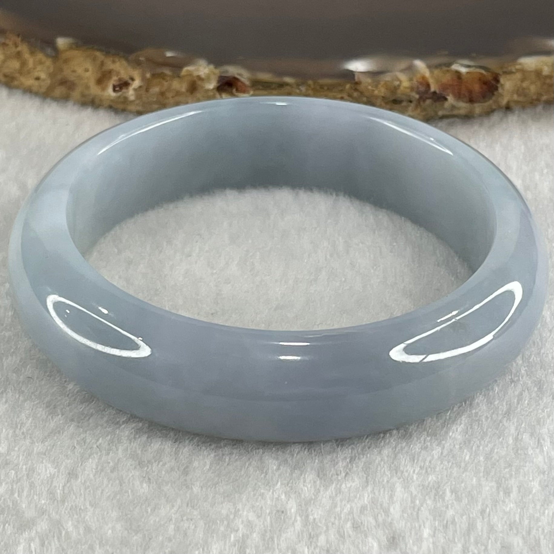 Type A Blue Jadeite Bangle 51.57g Internal Diameter 50.9mm 13.5 by 8.1mm (Close to Perfect) - Huangs Jadeite and Jewelry Pte Ltd