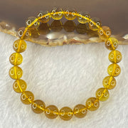 Natural Purple Honey Amber Beads Bracelet 天然紫蜜琥珀手链 5.95g 7.8mm 23 Beads - Huangs Jadeite and Jewelry Pte Ltd