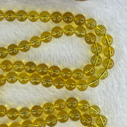 Natural Yellow Amber Foot Pendent 32.5 by 24.2 by 19.5mm with Yellow Amber Beads Necklace 6.9mm 104 Beads Total 22.56g - Huangs Jadeite and Jewelry Pte Ltd