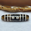 Natural Powerful Tibetan Old Oily Agate 5 Eyes Dzi Bead Heavenly Master (Tian Zhu) 五眼天诛 11.80g 48.2 by 12.6mm - Huangs Jadeite and Jewelry Pte Ltd