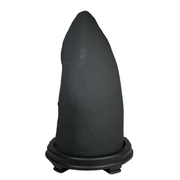 Natural Triangular Shape Amethyst Cave with Wooden Display 20,570.8g 270.0 by 240.0 by 470.0mm - Huangs Jadeite and Jewelry Pte Ltd