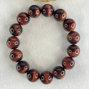 Natural Red Tiger's Eye Quartz Beads Bracelet 63.42g 17cm 14.5mm 15 Beads - Huangs Jadeite and Jewelry Pte Ltd