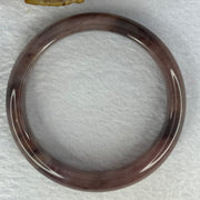 Transparent Dark Purple with Yellow Quartzite Jade Bangle 天山玉手镯 Internal Diameter 62.0mm 55.90g 14.8 by 8.8mm - Huangs Jadeite and Jewelry Pte Ltd