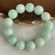 Type A Light Green Jadeite Beads Bracelet 89.10g 15cm 16.0mm 13 Beads (Very Slight Internal Lines) - Huangs Jadeite and Jewelry Pte Ltd