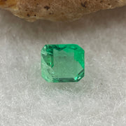 Natural Colombia Vivid Green Emerald (Beryl) Cut-Cornered Square Step cut 0.49ct 4.6 by 4.5 by 3.2mm - Huangs Jadeite and Jewelry Pte Ltd