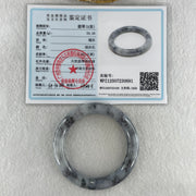 Type A Natural Wuji Grey with Lavender and Spicy Green Spots Jadeite Bangle 59.29g Internal Diameter 54.5mm 10.6 by 10.8mm (Perfect) - Huangs Jadeite and Jewelry Pte Ltd