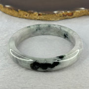 Type A Green Lavender with Dark Green Patches 50.67g Internal Diameter 57.5mm 12.6 by 8.2mm (Internal Lines) - Huangs Jadeite and Jewelry Pte Ltd